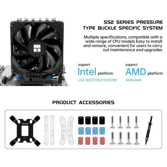 Alt view image 7 of 7 - Peerless Assassin 120 SE V2 CPU Cooler, Dual Tower, 1850RPM