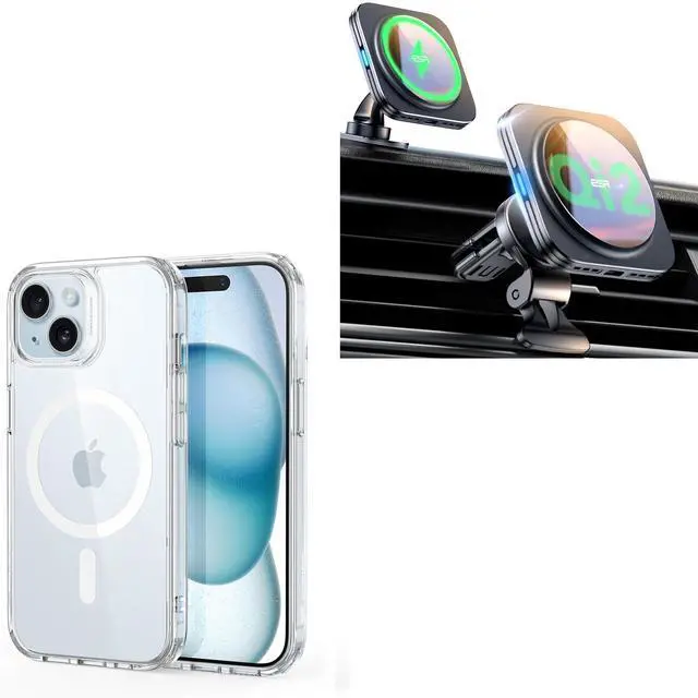 Main image of for iPhone 15 Case for Qi2 15W MagSafe Car Mount Charger, Qi2-Certified MagSafe Car Charger, Air Vent/Dashboard Magnetic Wireless Car Charger, Car Phone Holder Mount for iPhone 15