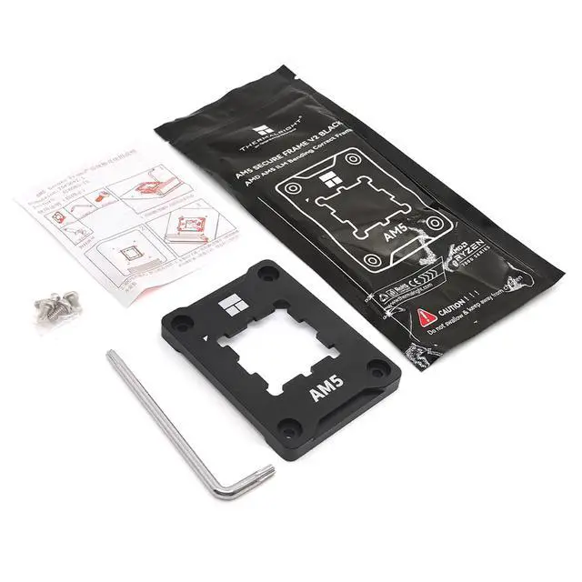 Alt view image 5 of 7 - AM5 CPU Contact Frame V2, Anti-Bending Secure Frame, All-Aluminum CNC, Even Pressure, for AMD AM5 Socket, Includes L-Shaped Screwdriver