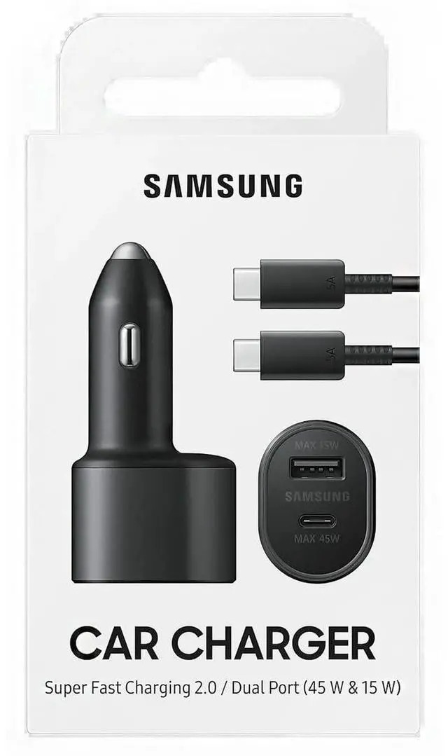 Alt view image 5 of 5 - Super Fast Dual Car Charger (45W+15W) Dual Ports USB-C & USB-A - Black - EP-L5300XBEGWW