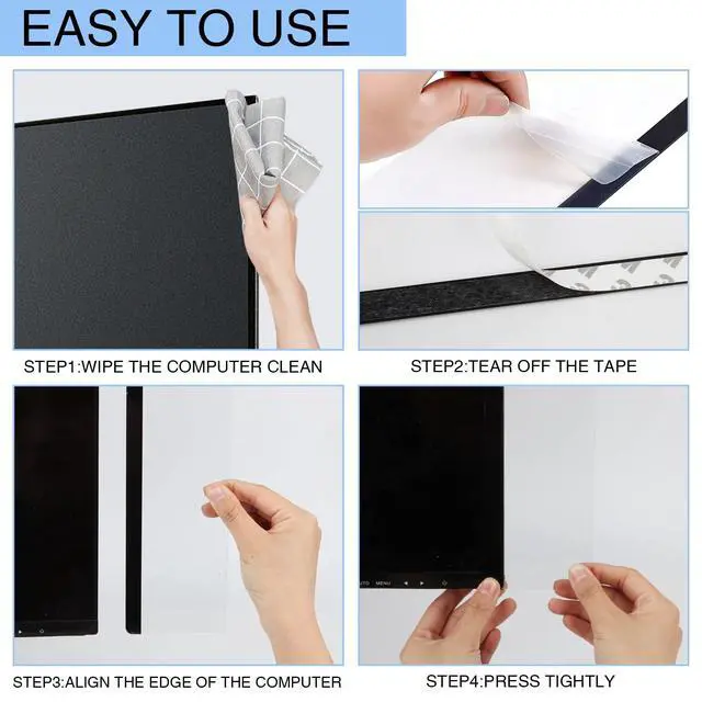 Alt view image 5 of 7 - Office Desk Accessories 2pcs Multifunction Computer Monitor Memo Board - Transparent Computer Side Panel Memo Creative Monitor Side Panel Suitable for Office Home Desktop