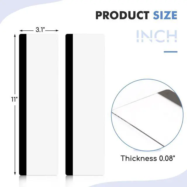 Alt view image 3 of 7 - 2 Pcs 11" x 3.1" Transparent Acrylic Monitor Memo Board