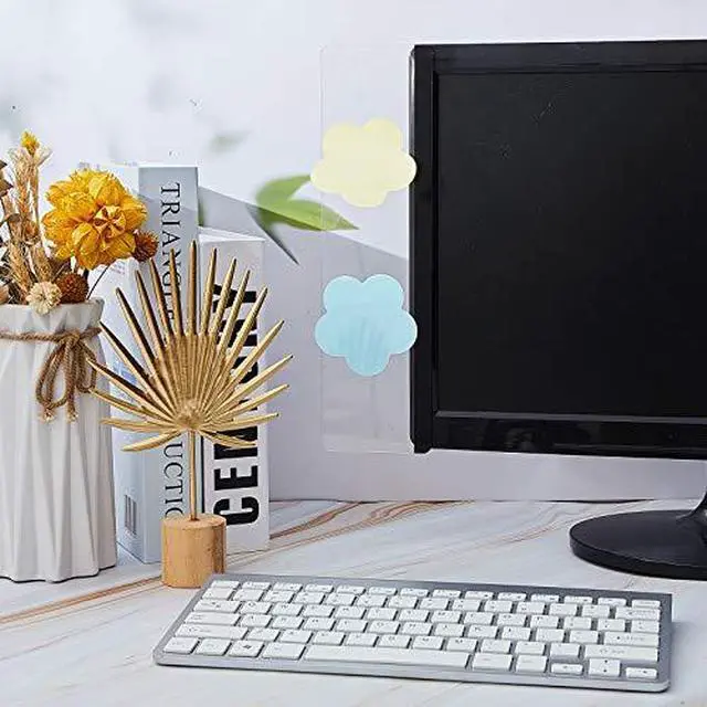 Alt view image 6 of 7 - 4 Pieces Monitor Memo Board, Memo Boards for Computers Transparent Acrylic Monitor Side Panel Office Desk Accessories Desktop Computer Sticky Note Holder for Office Home Work Desk
