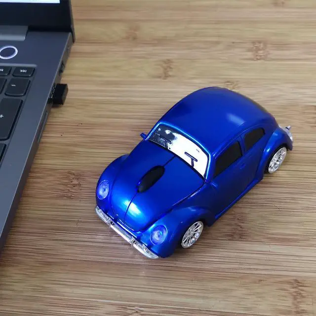 Alt view image 4 of 7 - Car Mouse for Computer, Cool and Cute Car-Shaped Mouse, Wireless 2.4Ghz Optical Mice for Laptop PC Mac (Blue)