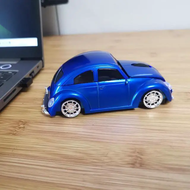 Alt view image 5 of 7 - Car Mouse for Computer, Cool and Cute Car-Shaped Mouse, Wireless 2.4Ghz Optical Mice for Laptop PC Mac (Blue)