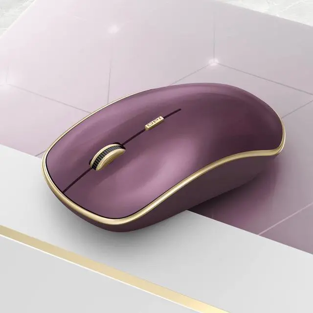 Alt view image 7 of 7 - J Wireless Mouse for Laptop, 2.4G Slim Wireless Silent Mouse, Portable Wireless Computer Mouse, 3200 DPI, USB Wireless Mouse for Desktop, Notebook, Chromebook, PC (Wine Red)