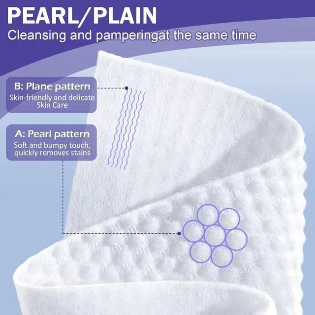 Alt view image 10 of 12 - Face Towels, Disposable Face Towelette, Makeup Remover Dry Wipes 100 Count(2 Box), Soft Cotton Dry Wipes Facial Cloths Towelettes for Washing and Drying, Facial Tissue for Cleansing, Skincare