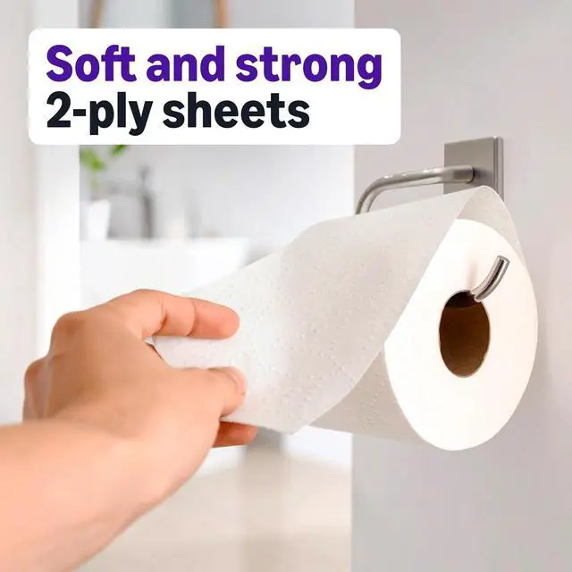 Alt view image 9 of 12 - Soft and Strong 2-Ply Toilet Paper, 6 Ultra Rolls = 24 Regular Rolls, Unscented, 340 Sheet (1 Pack of 6), Packaging May Vary