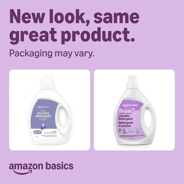 Alt view image 7 of 8 - Amazon Basics Concentrated Liquid Laundry Detergent, Lavender Scent, 82.5 fl oz, 110 Loads, HE & SepticSafe