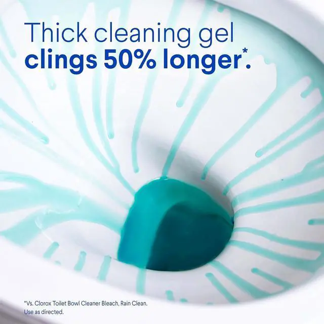 Alt view image 12 of 12 - Clorox Clinging Bleach Gel Toilet Bowl Cleaner, Ocean Mist Scent, 24 fl oz, Pack of 2, Kills 99.9% Bacteria & Viruses