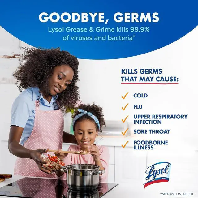 Alt view image 9 of 10 - Lysol All Purpose Kitchen Cleaner Spray, Citrus Scent, 22 oz, Cuts Grease & Grime, Kills 99.9% of Kitchen Bacteria & Viruses