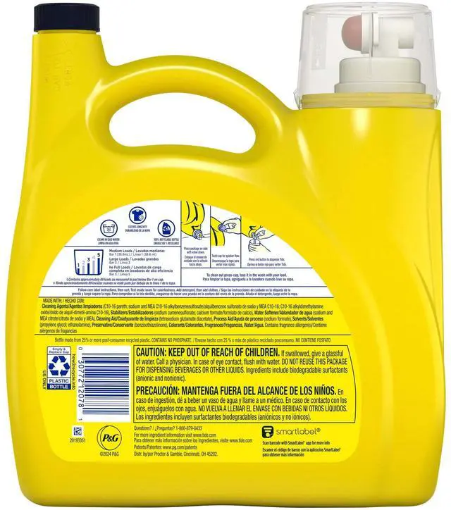 Alt view image 7 of 7 - Tide Simply Laundry Detergent Liquid All-In-One, Refreshing Breeze Scent, 117 fl oz, 89 Loads