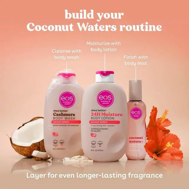 Alt view image 5 of 6 - eos Shea Better Body Lotion - Coconut Waters, Made for Dryness, 16 fl oz.