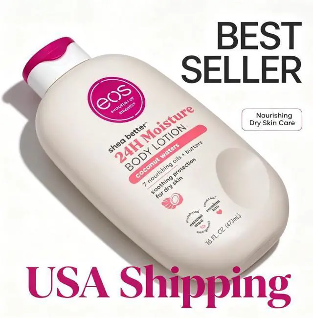 Main image of eos Shea Better Body Lotion - Coconut Waters, Made for Dryness, 16 fl oz.