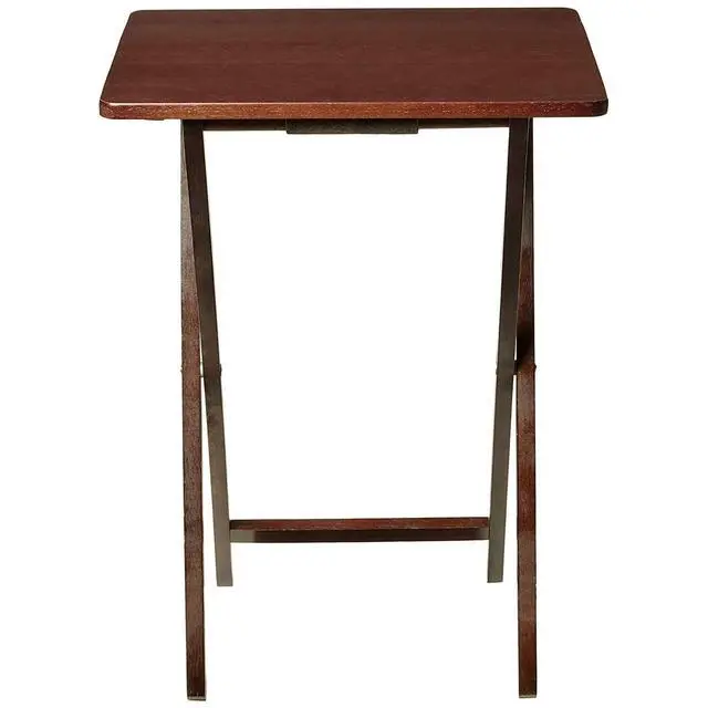 Alt view image 5 of 6 - Mainstays Rubberwood Folding TV Tray Table, Walnut