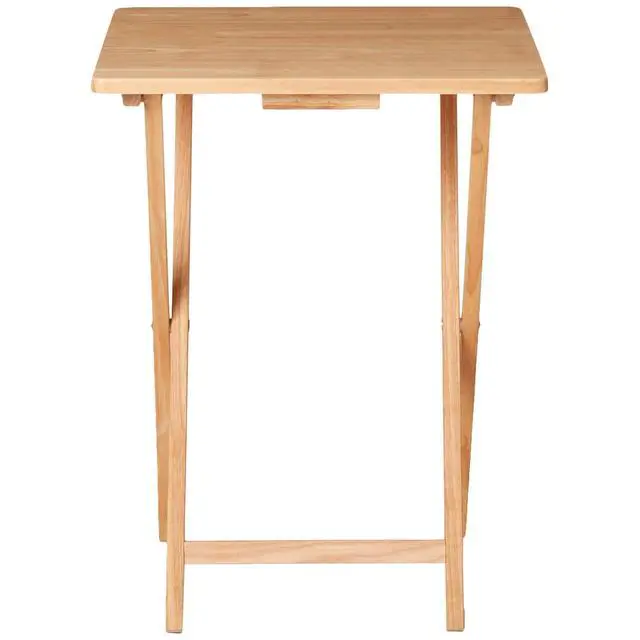 Alt view image 6 of 6 - Mainstays Rubberwood Folding TV Tray Table, Natural
