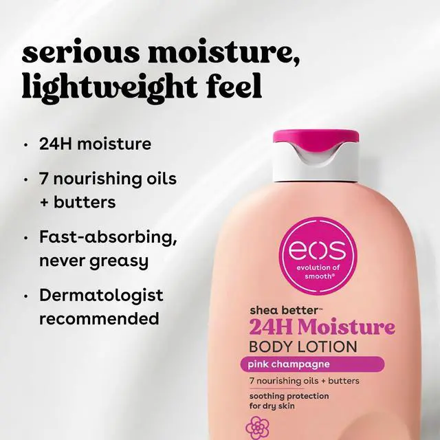 Alt view image 6 of 6 - eos Shea Better Body Lotion for Dry Skin, Pink Champagne, 16 fl oz