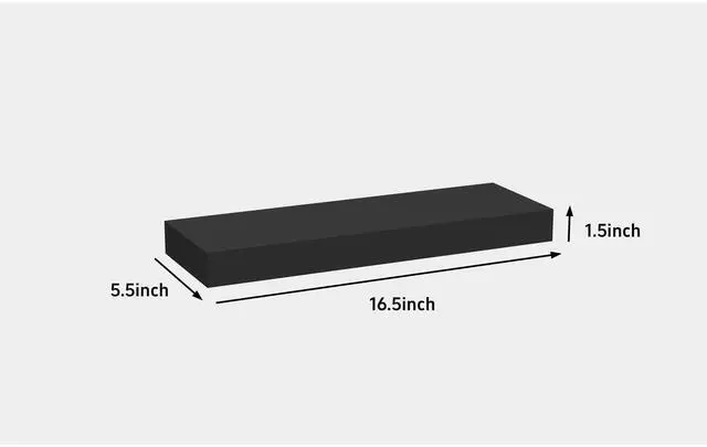 Alt view image 5 of 6 - Mainstays Black 16.5" Wood Floating Shelves, Set of 2