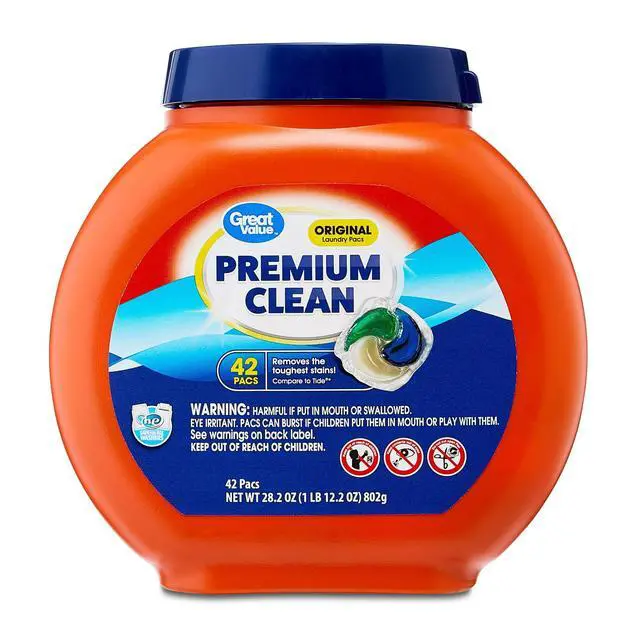 Alt view image 5 of 6 - Great Value Premium Clean Laundry Pacs, Original Scent, 42 Count