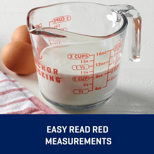 Alt view image 5 of 6 - Anchor Hocking Glass Measuring Cup, 2 Cup