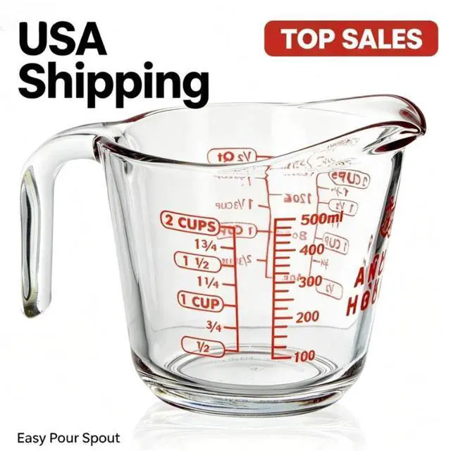 Main image of Anchor Hocking Glass Measuring Cup, 2 Cup