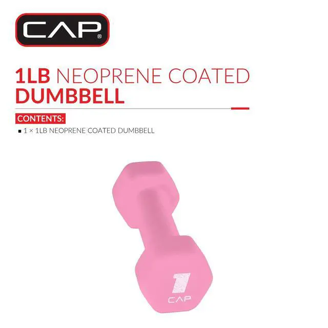 Alt view image 2 of 6 - CAP, 1lb Neoprene Dumbbell, Pink, Single