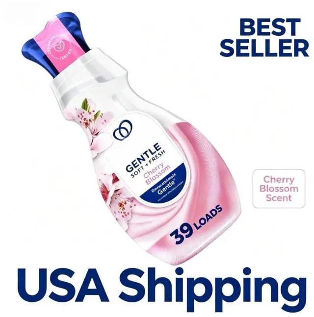 Main image of Downy Gentle Soft and Fresh Liquid Fabric Softener, Cherry Blossom Scent, 26 fl oz, 39 Loads