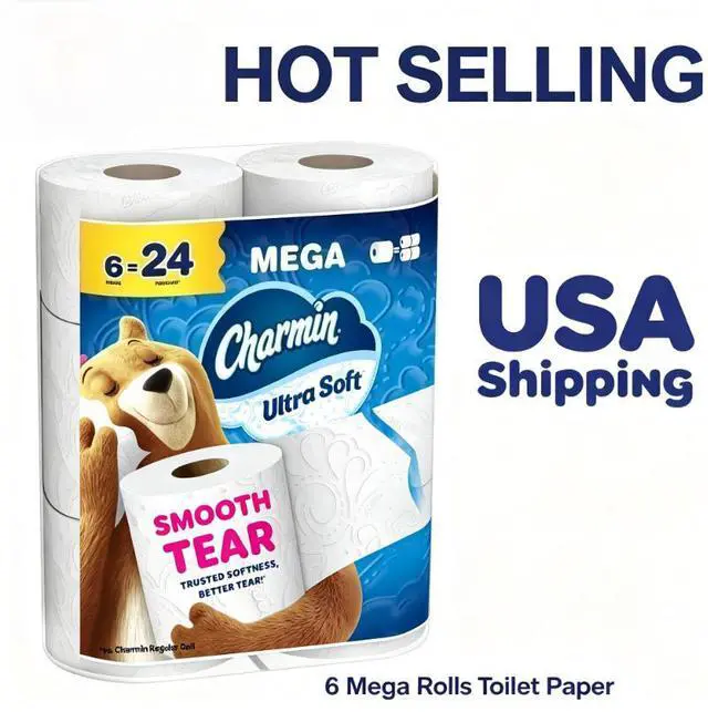 Main image of Charmin Toilet Paper Ultra Soft, 6 Mega Rolls