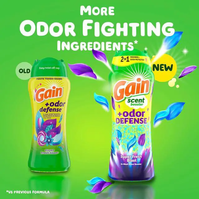 Alt view image 6 of 6 - Gain Laundry Scent Beads, Odor Defense 2-in-1 In-Wash Scent Booster, Super Fresh Blast Scent, 4.8 oz