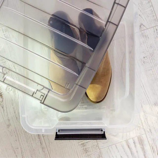 Alt view image 4 of 6 - IRIS 19 Qt. Plastic Storage Bin with Lid, Stackable Storage Containers, Tote