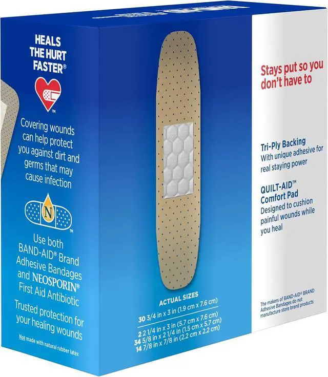 Alt view image 3 of 6 - BAND-AID Brand Tru-Stay Sheer Adhesive Bandages, Assorted Sizes, 80 Count | Dependable Lightweight Protection, Sterile Wound Care for Minor Cuts & Scrapes, First Aid Kit Essential, Flexible Comfort