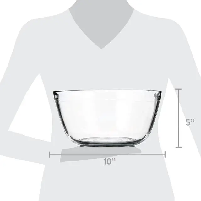 Alt view image 4 of 6 - Mainstays Glass Mixing Bowl, 4 Quart
