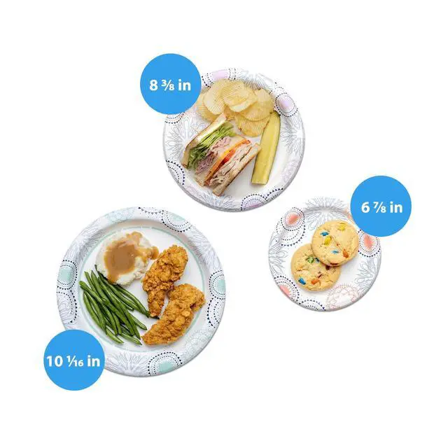 Alt view image 3 of 6 - Great Value Disposable Paper Plates, 8.5 in, 200 Count
