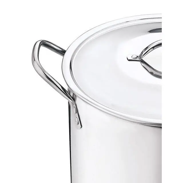Alt view image 3 of 6 - Mainstays 8-Qt Stainless Steel Stock Pot with Metal Lid