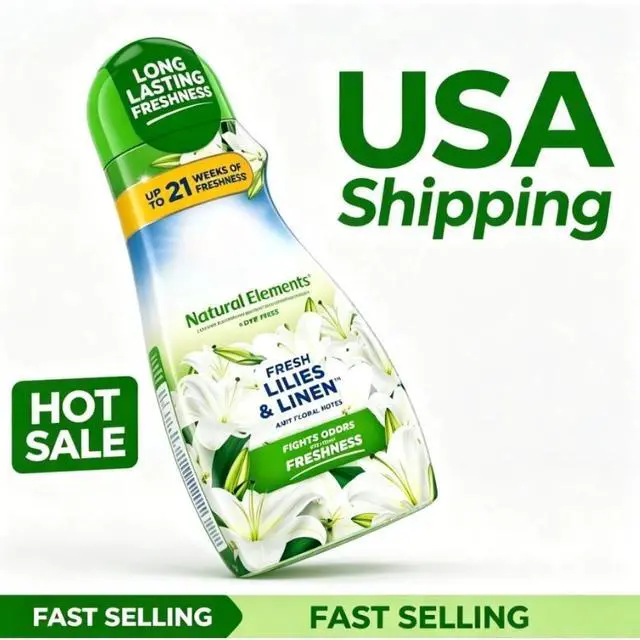 Main image of Purex Crystals Scent Booster, Natural Elements, Fresh Lilies & Linen, 39oz