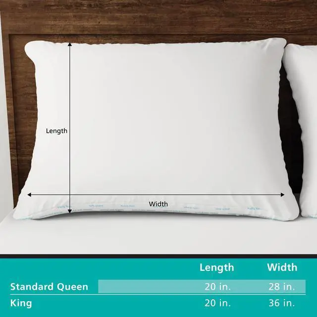 Alt view image 3 of 6 - Mainstays Back & Side Sleeper Bed Pillow, Standard/Queen, Extra Firm Support