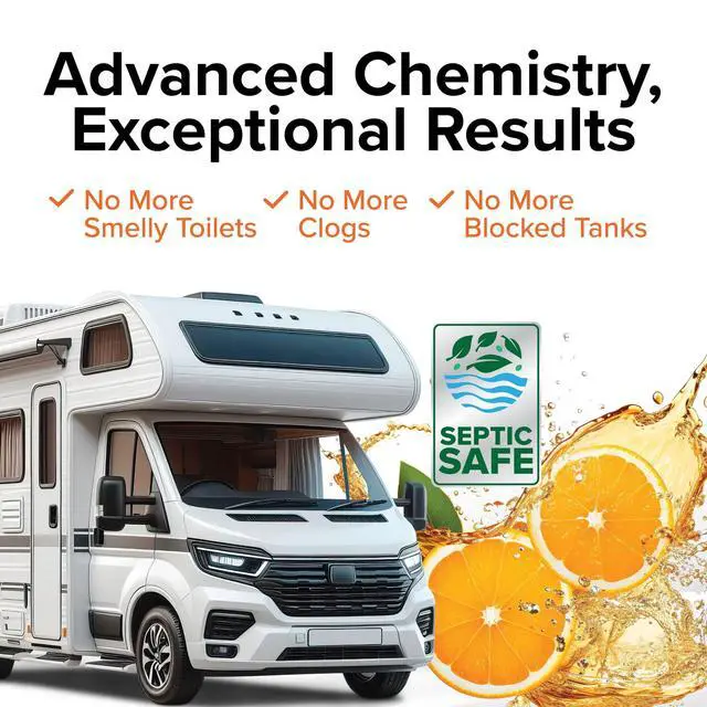 Alt view image 3 of 6 - Camco TST MAX RV Toilet Treatment, Ultra-Concentrated Formula, 32oz, Orange (41192)