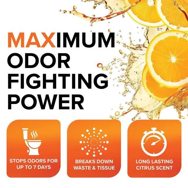 Alt view image 5 of 6 - Camco TST MAX RV Toilet Treatment, Ultra-Concentrated Formula, 32oz, Orange (41192)
