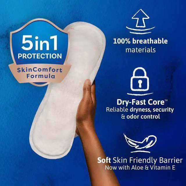 Alt view image 6 of 6 - Tena Intimates Moderate Regular Length Incontinence Pad, 20 Count
