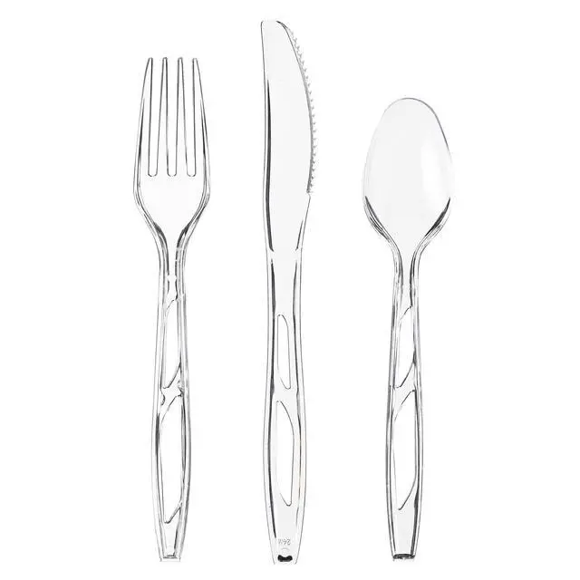Alt view image 3 of 6 - Great Value Clear Plastic Assorted Cutlery, 192 Count