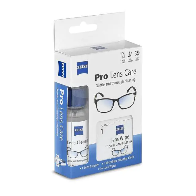 Alt view image 3 of 6 - ZEISS Pro Lens Care Kit Gentle and thorough cleaning , kit includes 1 oz ZEISS Lens Cleaner, Microfiber Cleaning Cloth and 16 lens wipes.