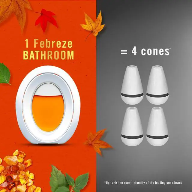 Alt view image 3 of 6 - Febreze Bathroom Air Freshener, Odor-Fighting, Crisp Fall Breeze Scent, 1 Count