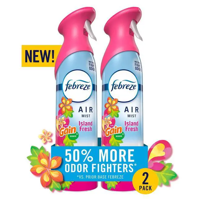 Main image of Febreze Air Mist Air Freshener Spray, Gain Island Fresh, 8.1oz, 2 Count