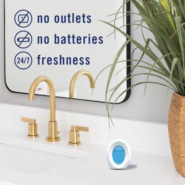 Alt view image 6 of 6 - Febreze Bathroom Air Freshener, Odor-Fighting, Linen & Sky Scent, 2 Count