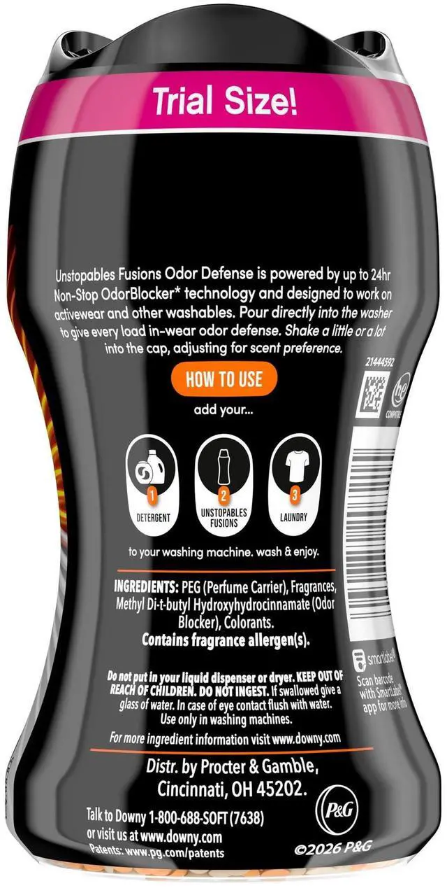 Alt view image 5 of 6 - Downy Unstopables Fusions Odor Defense In-Wash Laundry Scent Booster Beads, Sunset & Citrus Scent, 4.8 oz