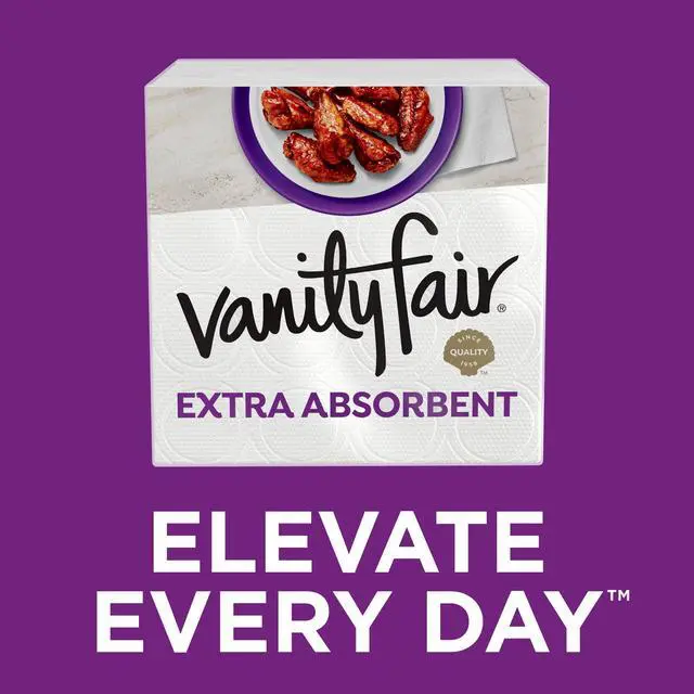 Alt view image 5 of 5 - Vanity Fair Extra Absorbent 6.4 in x 6.45 in 2-Ply White Napkins (80 Count)