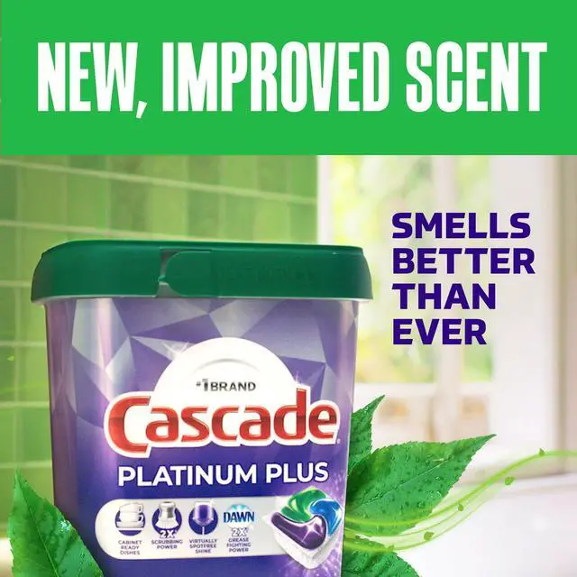Alt view image 4 of 6 - Cascade Platinum Plus Dishwasher Pods, Dishwasher Detergent, Dish Detergent Soap, Lemon, 9 Count