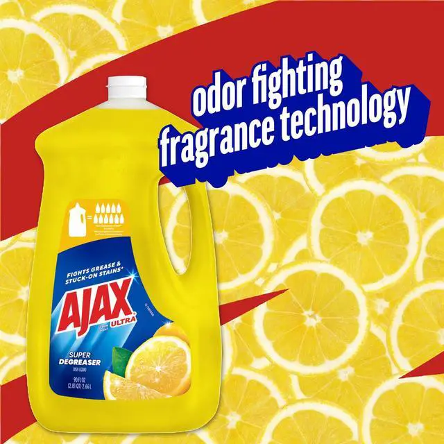 Alt view image 4 of 6 - Ajax Ultra Liquid Dish Soap Lemon Scent, Super Degreaser, 90 fl oz Bottle