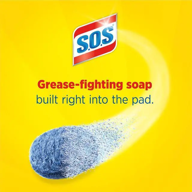 Alt view image 4 of 6 - S.O.S Steel Wool Dish Scrubber Pads, 10 Pack