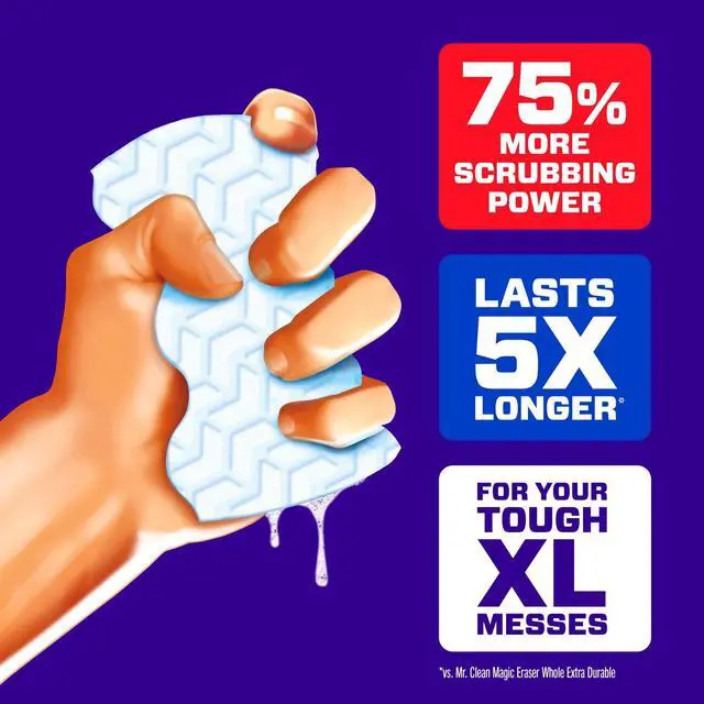 Alt view image 5 of 6 - Mr. Clean Magic Eraser Sponge, Whole Home Extra Durable XL, 3ct